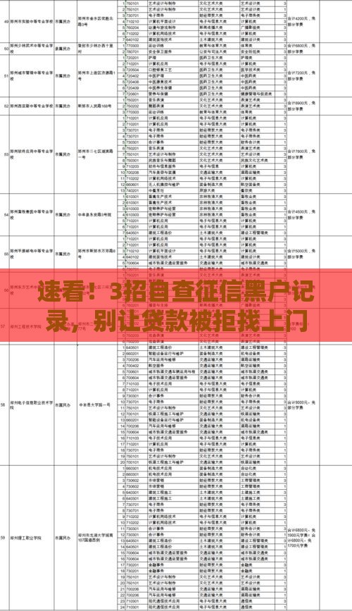 速看！3招自查征信黑户记录，别让贷款被拒找上门