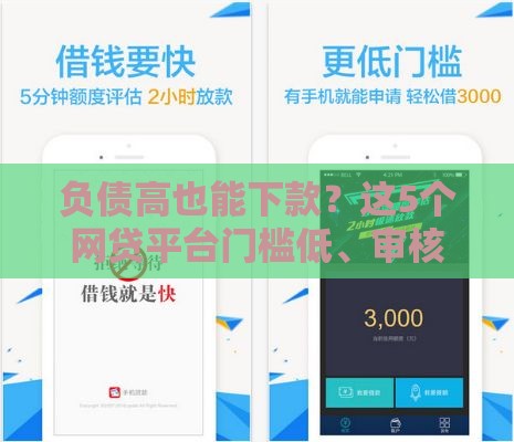 负债高也能下款？这5个网贷平台门槛低、审核快！