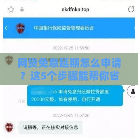 网贷免息延期怎么申请？这5个步骤能帮你省下一大笔