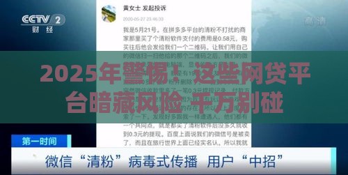 2025年警惕！这些网贷平台暗藏风险 千万别碰