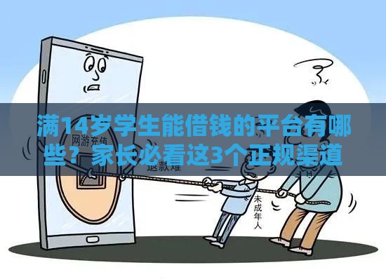 满14岁学生能借钱的平台有哪些？家长必看这3个正规渠道