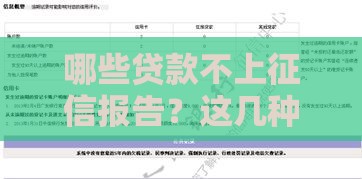 哪些贷款不上征信报告？这几种方式要记牢