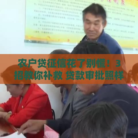 农户贷征信花了别慌！3招教你补救 贷款审批照样过