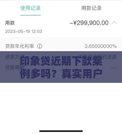 印象贷近期下款案例多吗？真实用户反馈+通过率解析