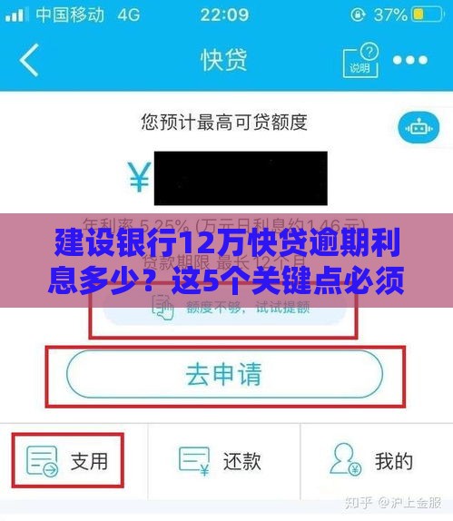 建设银行12万快贷逾期利息多少？这5个关键点必须看！
