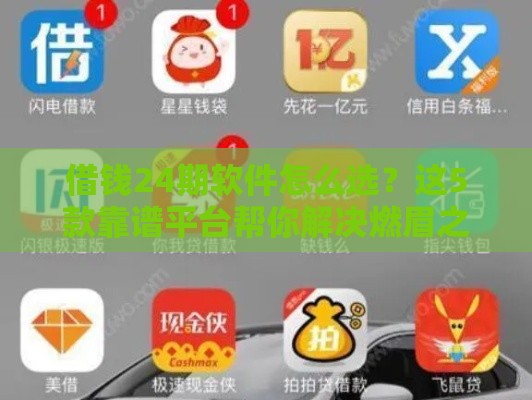 借钱24期软件怎么选？这5款靠谱平台帮你解决燃眉之急！