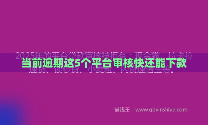 当前逾期这5个平台审核快还能下款
