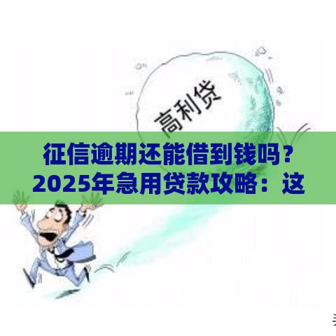征信逾期还能借到钱吗？2025年急用贷款攻略：这5个渠道靠谱！