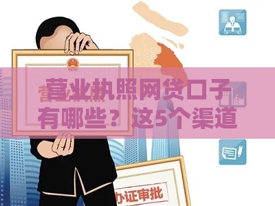 营业执照网贷口子有哪些？这5个渠道助力企业融资