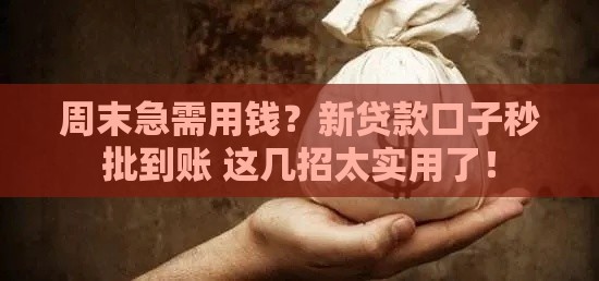 周末急需用钱？新贷款口子秒批到账 这几招太实用了！