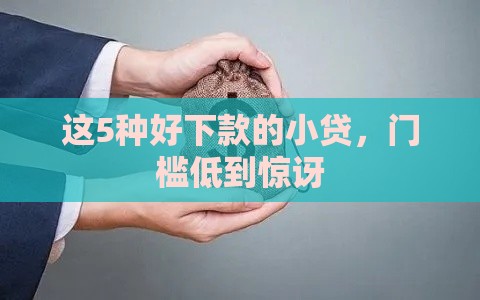 这5种好下款的小贷，门槛低到惊讶