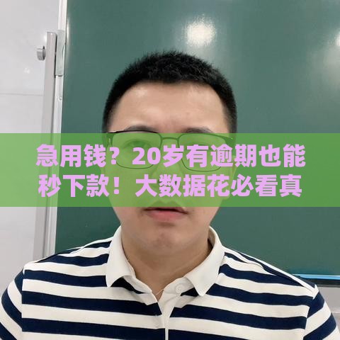 急用钱？20岁有逾期也能秒下款！大数据花必看真实口子推荐