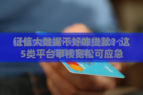 征信大数据不好咋贷款?这5类平台审核宽松可应急 征信大数据不好咋贷款?这5类平台审核宽松可应急