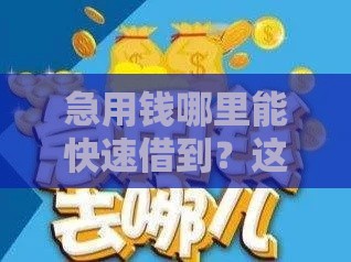 急用钱哪里能快速借到？这5个正规渠道靠谱！