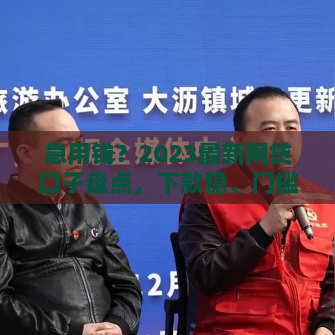 急用钱？2023最新网贷口子盘点，下款稳、门槛低！