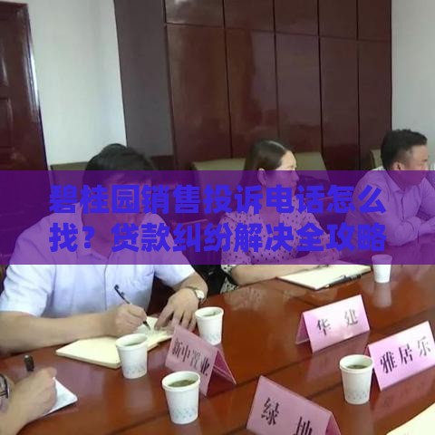 碧桂园销售投诉电话怎么找？贷款纠纷解决全攻略