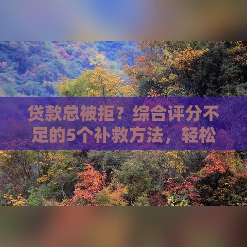 贷款总被拒？综合评分不足的5个补救方法，轻松提升通过率！