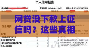网贷没下款上征信吗？这些真相你必须知道！