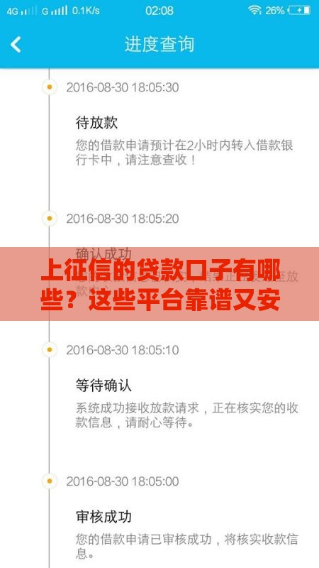上征信的贷款口子有哪些？这些平台靠谱又安全！