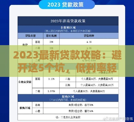 2023最新贷款攻略：避开这5个坑，低利率轻松到手！