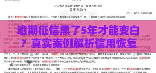 逾期征信黑了5年才能变白？真实案例解析信用恢复周期