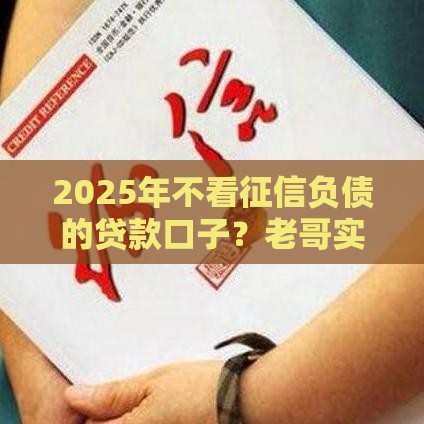 2025年不看征信负债的贷款口子？老哥实测这3种方法真能下款！