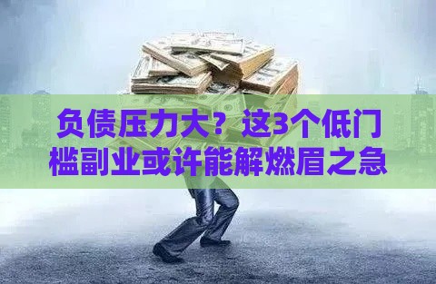 负债压力大？这3个低门槛副业或许能解燃眉之急