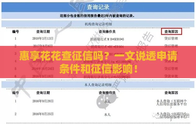 惠享花花查征信吗？一文说透申请条件和征信影响！