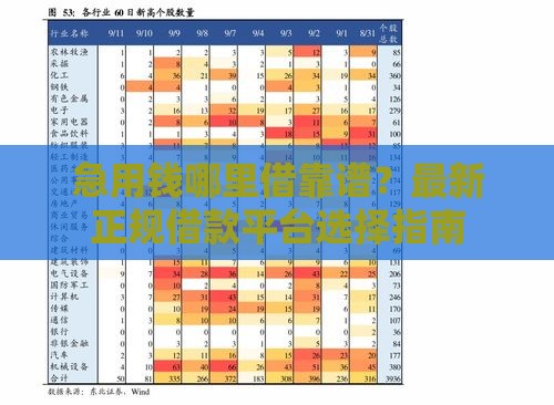 急用钱哪里借靠谱？最新正规借款平台选择指南
