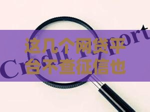 这几个网贷平台不查征信也能申请