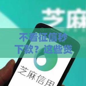 不看征信秒下款？这些贷款平台的真相你必须知道！