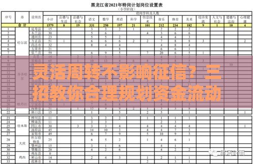 灵活周转不影响征信？三招教你合理规划资金流动