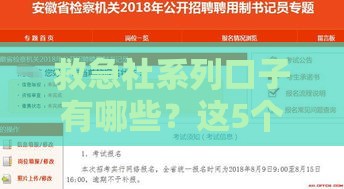 救急社系列口子有哪些？这5个正规平台通过率高