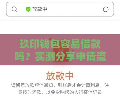 玖印钱包容易借款吗？实测分享申请流程和避坑技巧