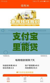 支付宝里能贷款的口子有哪些？这5个正规平台最快5分钟到账