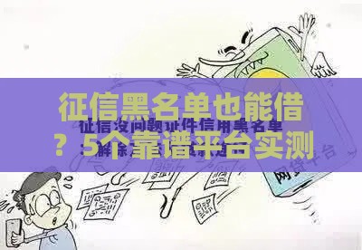 征信黑名单也能借？5个靠谱平台实测分享，应急首选这些渠道！