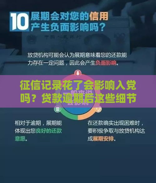 征信记录花了会影响入党吗？贷款逾期后这些细节要注意