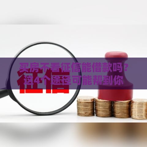 买房不看征信能借款吗？这4个途径可能帮到你