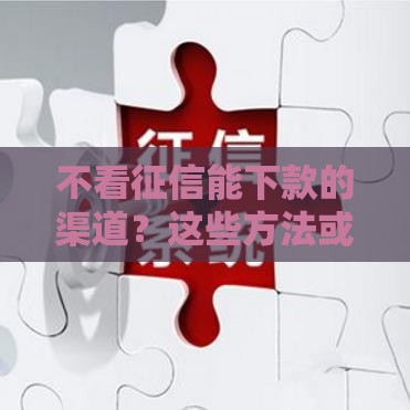 不看征信能下款的渠道?这些方法或许能救急 不看征信能下款的渠道?这些方法或许能救急