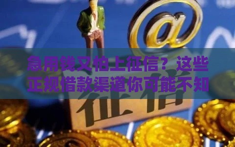 急用钱又怕上征信？这些正规借款渠道你可能不知道！