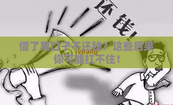 借了黑口子不还钱？这些后果你可能扛不住！