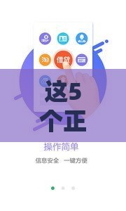 这5个正规贷款平台下款快、审核松，手把手教你避坑！