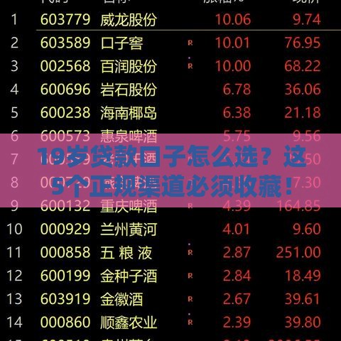 19岁贷款口子怎么选？这5个正规渠道必须收藏！