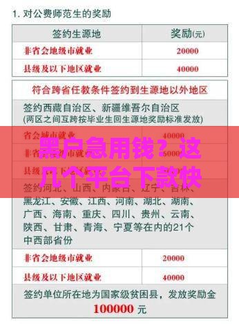 黑户急用钱？这几个平台下款快又靠谱，速看避坑指南！