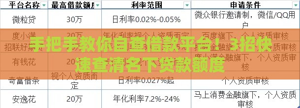 手把手教你自查借款平台！3招快速查清名下贷款额度