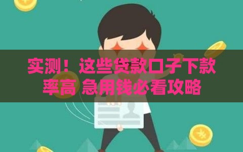 实测！这些贷款口子下款率高 急用钱必看攻略