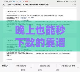 晚上也能秒下款的靠谱渠道盘点（附避坑攻略）