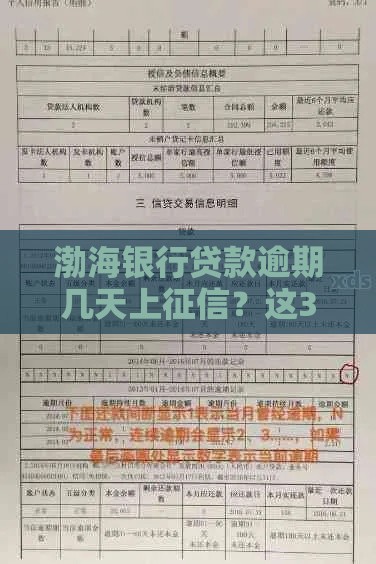 渤海银行贷款逾期几天上征信？这3点不注意就亏大了！