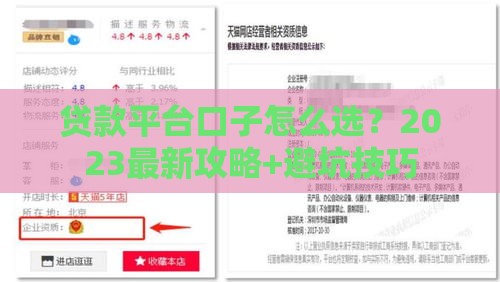 贷款平台口子怎么选？2023最新攻略+避坑技巧