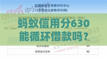 蚂蚁信用分630能循环借款吗？6个通过率高的平台盘点